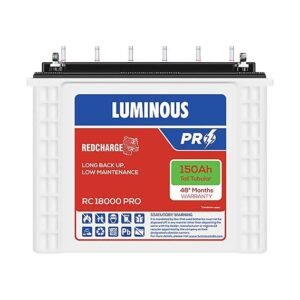 LUMINOUS RED CHARGE RC18000 PRO 150AH TALL TUBULAR