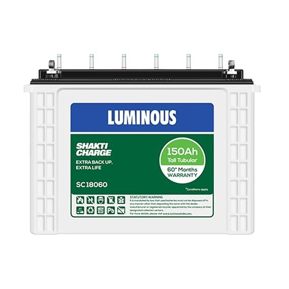 LUMINOUS Shakti Charge SC 18060 150Ah Tall Tubular Battery