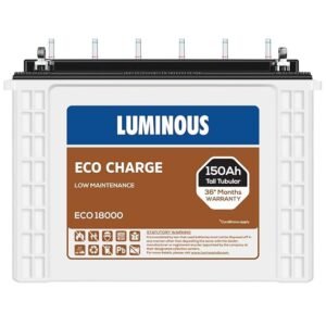 Luminous Eco Charge 150Ah Tall Tubular Battery