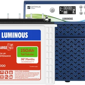 Luminous Optimus+ 2kVA(2300)/24v Inverter & RC18000 Pro150Ah Tubular Battery(2No's)